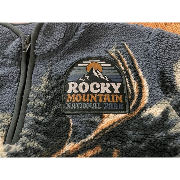 Rocky Mountain National Park Sweatshirt Boys Pullover Size 6/7 Sherpa Elk - Picture 4 of 8